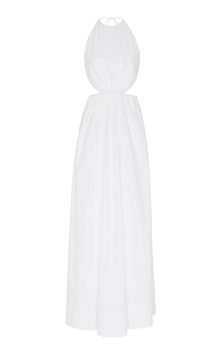 Moda Operandi Staud Apfel Cutout Cotton-broadcloth Maxi Dress Size: S