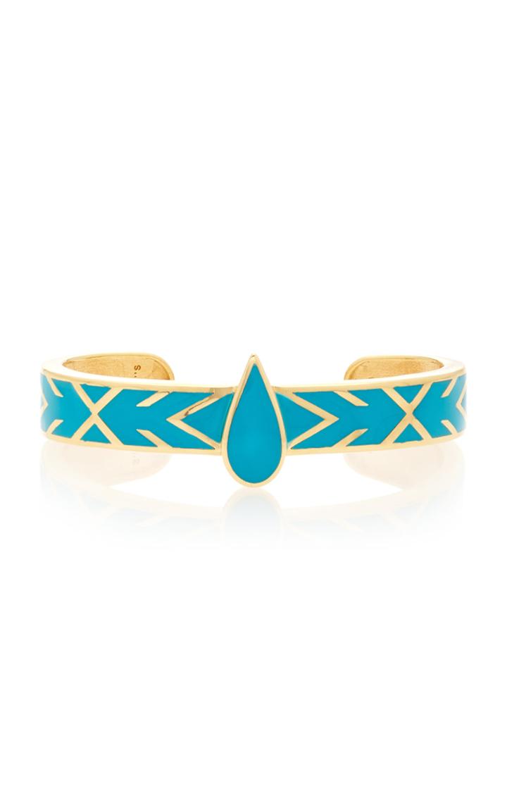 Moda Operandi Mer's Gold-plated Sterling Silver And Enamel Cuff