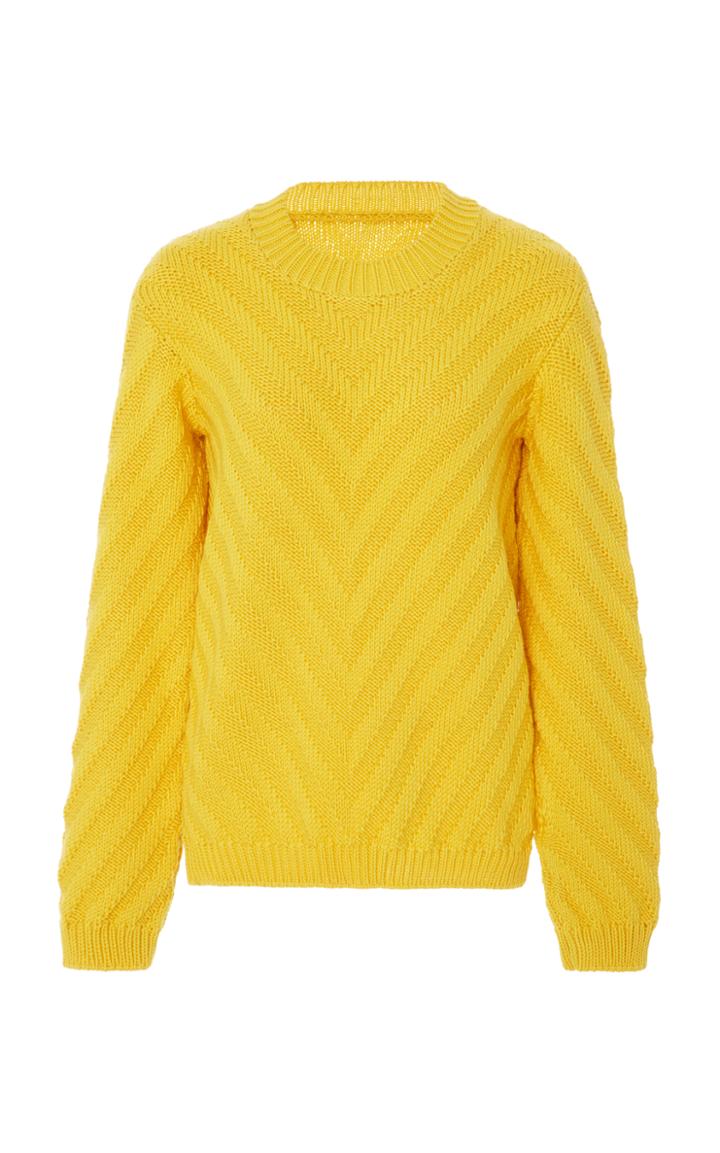 Nanna Van Blaaderen V' Ribbed Crew Neck Sweater