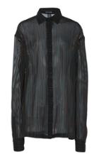 Moda Operandi Rahul Mishra Striped Voile Button-front Shirt Size: 38