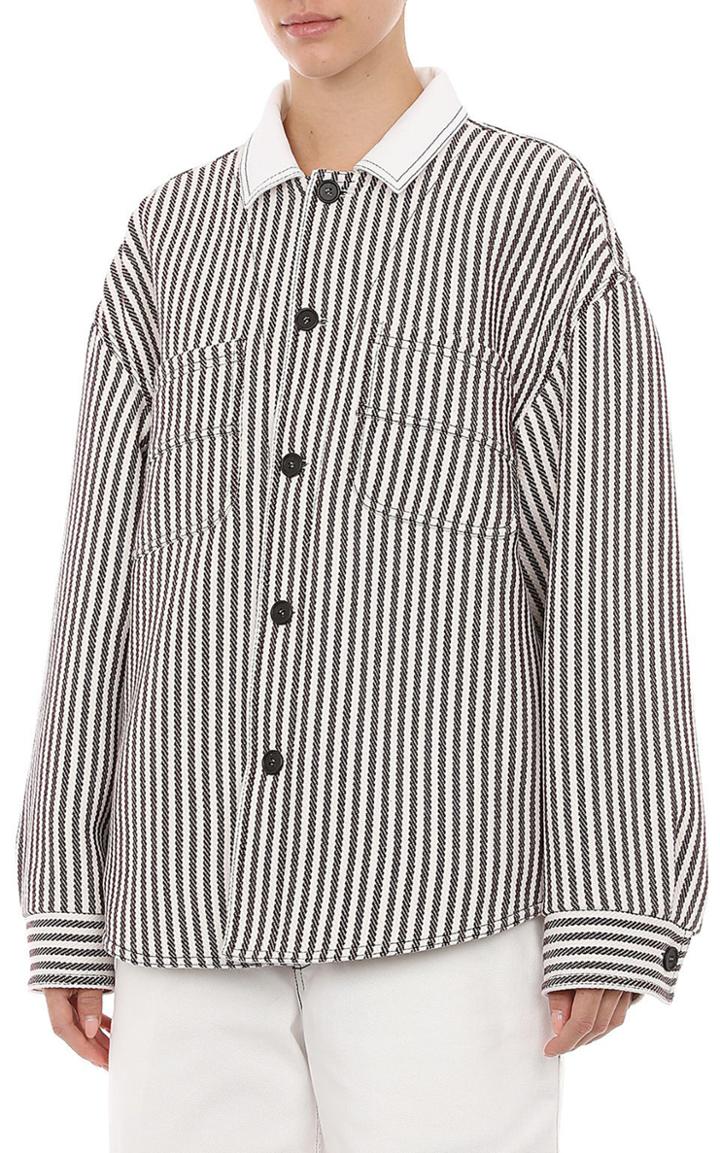 Moda Operandi Philosophy Di Lorenzo Serafini Striped Cotton Button-up Shirt