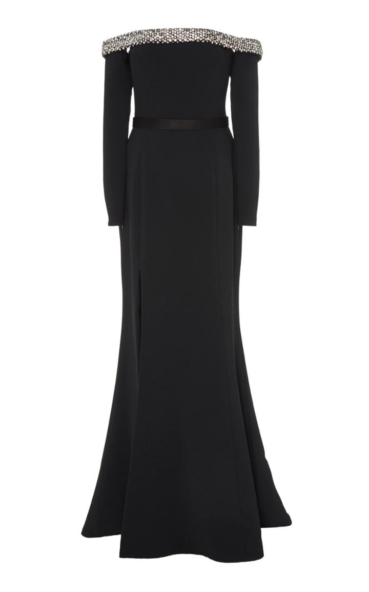 Jason Wu Collection Embellished Off-the-shoulder Crepe Gown