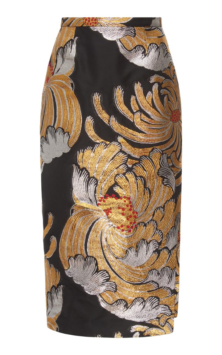 Rochas Pencil Skirt In Lurex Jaquard