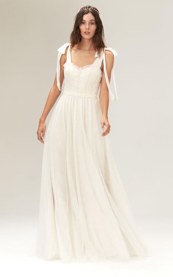 Savannah Miller Minnie Fit And Flare Tulle Gown With Sequins And Layered Tulle
