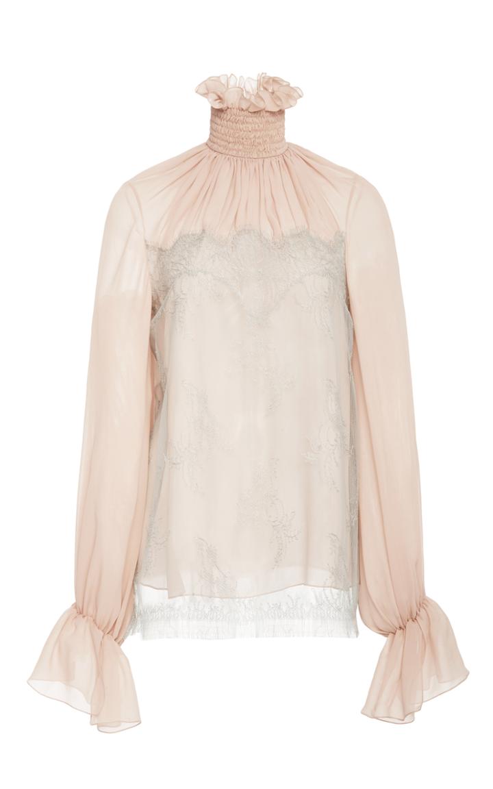 Alena Akhmadullina Mock Neck Silk Blouse