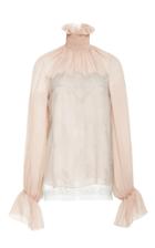 Alena Akhmadullina Mock Neck Silk Blouse