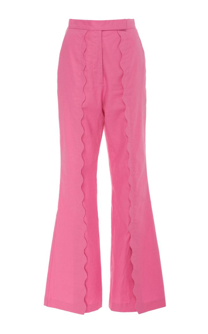 Acler Aslo Scalloped Flare-leg Pants