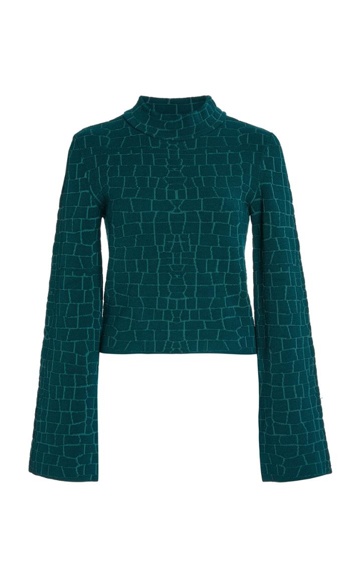 Moda Operandi Staud Anders Croc Knit Top