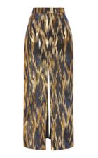 Maison Rabih Kayrouz Metallic Pencil Skirt With Slit