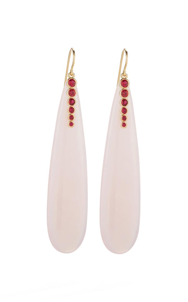 Moda Operandi Mcteigue & Mcclelland Chalcedony And Ruby Rock Drop Earrings