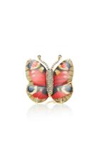 Silvia Furmanovich Marquetry Small Red Butterfly Ring