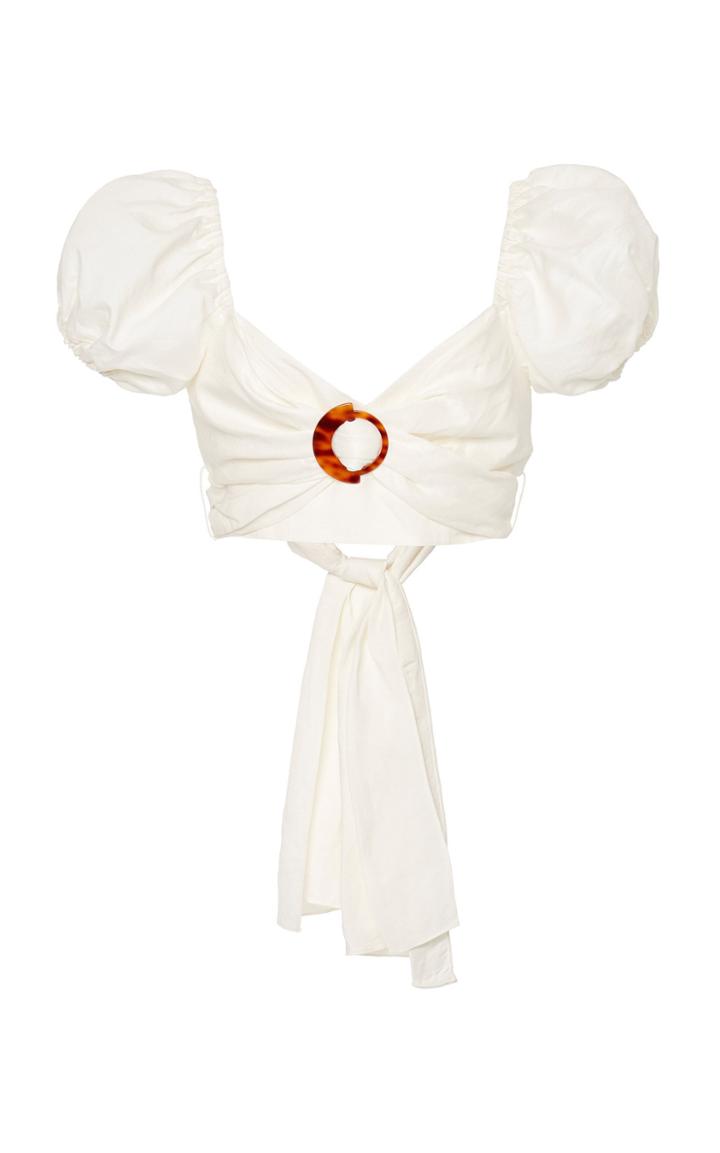 Moda Operandi Significant Other Solace Linen Buckle Tie Bodice Size: 6