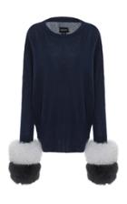 Izaak Azanei Fur Cuff Sweater