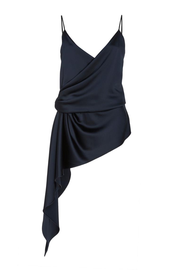 Oscar De La Renta Sleeveless Satin Blouse
