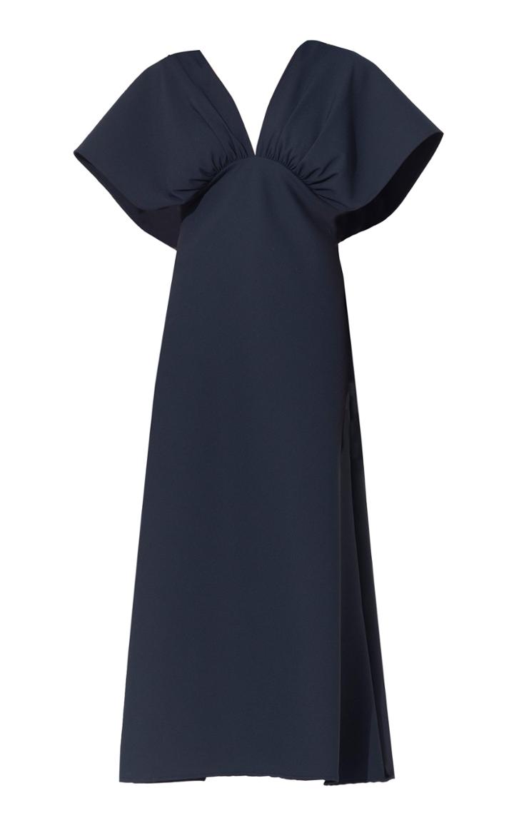 Wynn Hamlyn Gathered Crepe Maxi Dress