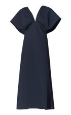 Wynn Hamlyn Gathered Crepe Maxi Dress