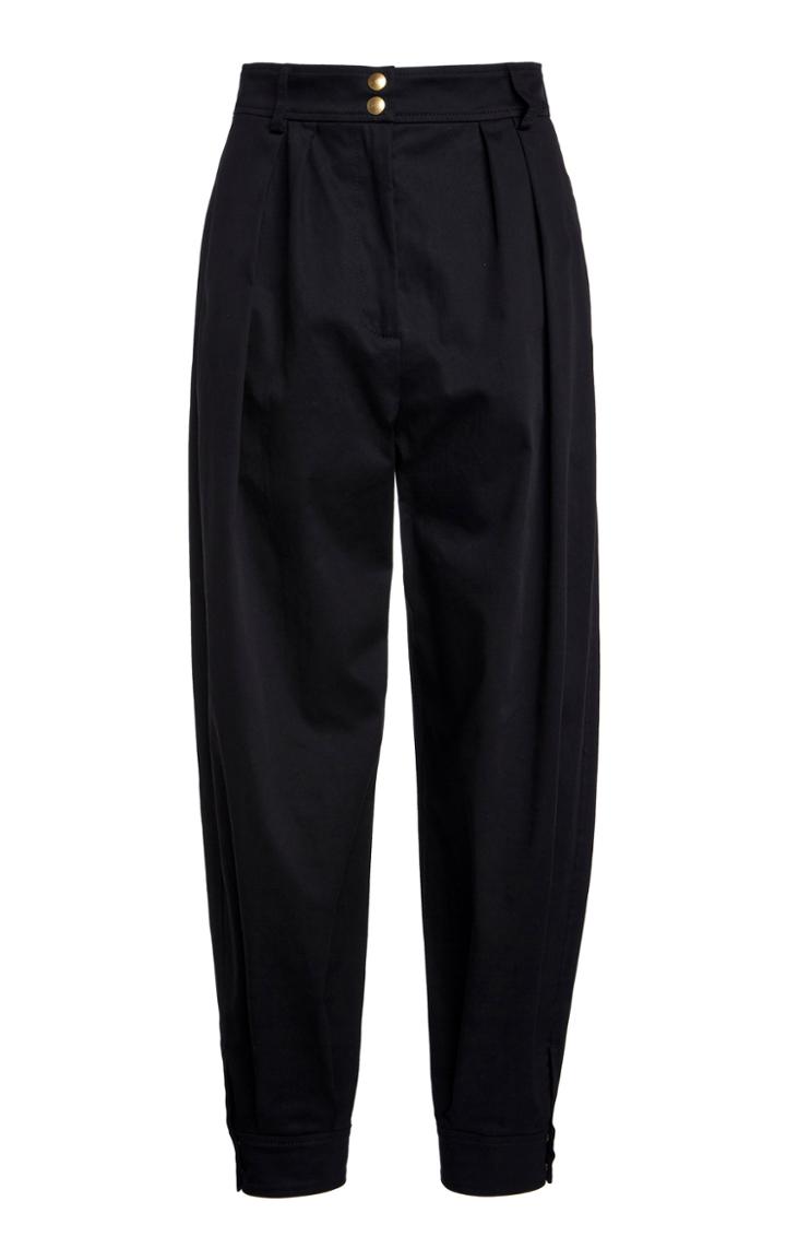 Alberta Ferretti Stretch Cotton Gabardine Trouser