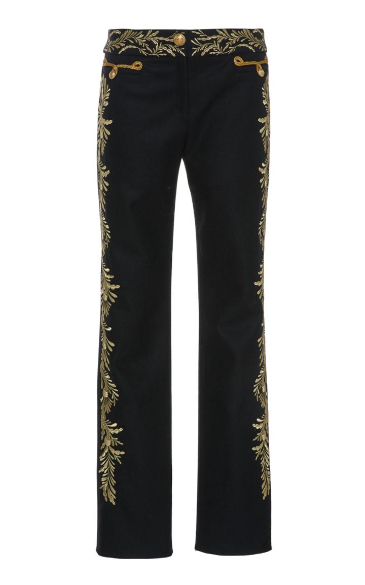 Paco Rabanne Low-rise Wool-blend Cigarette Trousers