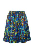 La Doublej Pouf Printed Silk Mini Skirt