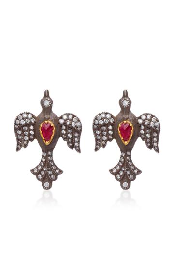 Arman Sarkisyan Louiza 22k Gold Diamond Earrings