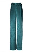 Sally Lapointe Belted Satin Straight-leg Pants Size: 0