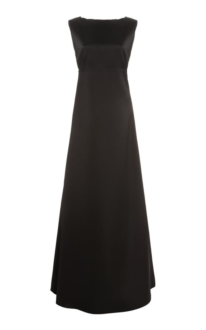 Moda Operandi Carolina Herrera Bateau Neck Satin Column Gown
