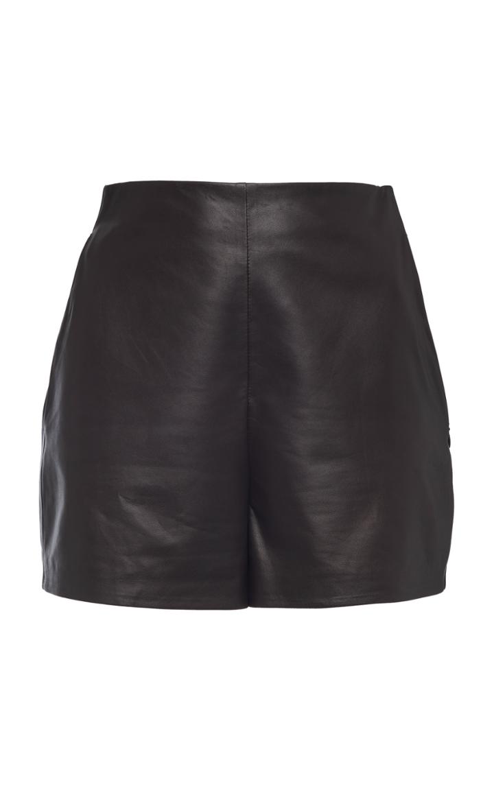 Moda Operandi Valentino Leather Mini Shorts
