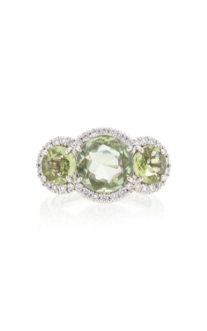 Bayco Green Sapphire & Diamond Ring