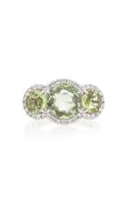 Bayco Green Sapphire & Diamond Ring