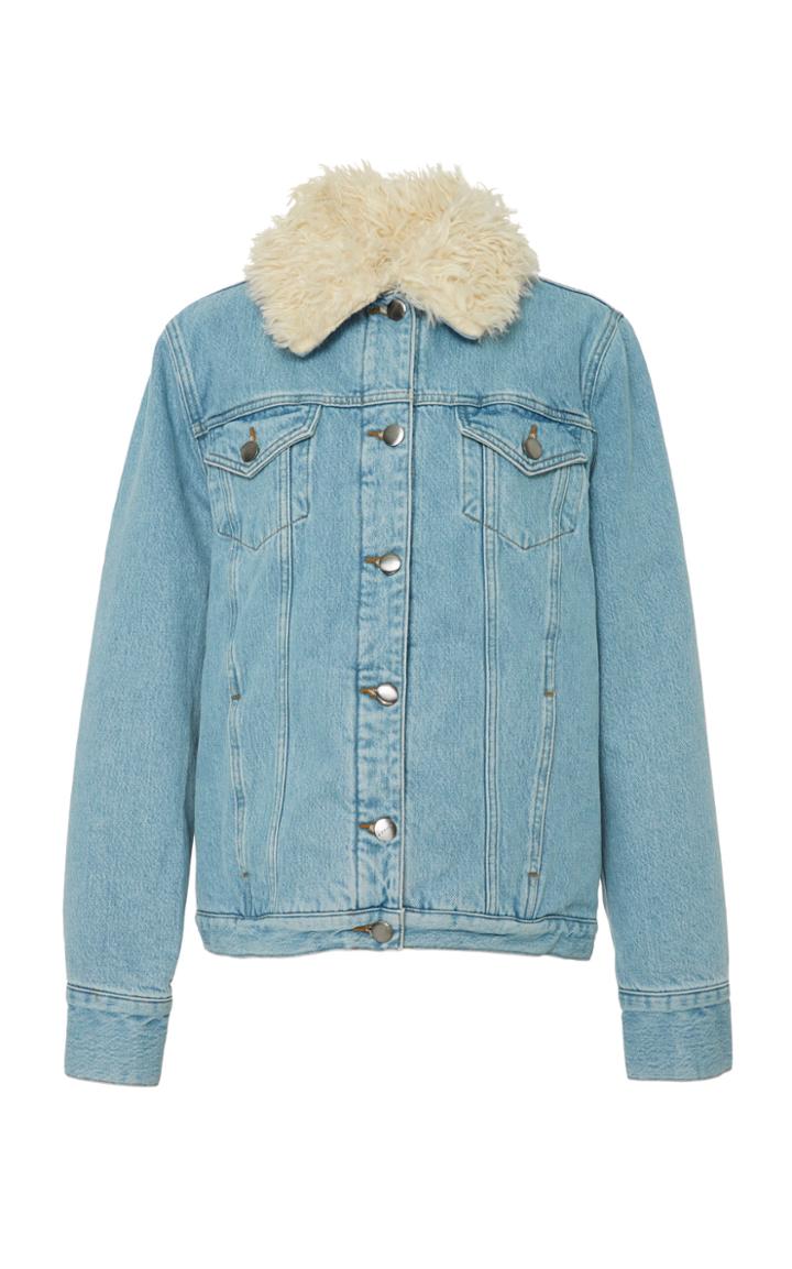 Frame Denim Le Curly Shearling Jacket