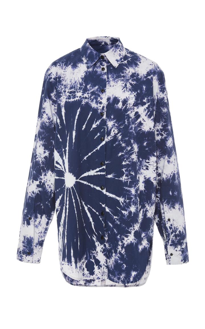 Proenza Schouler Tie Dye Poplin Cotton Shirt