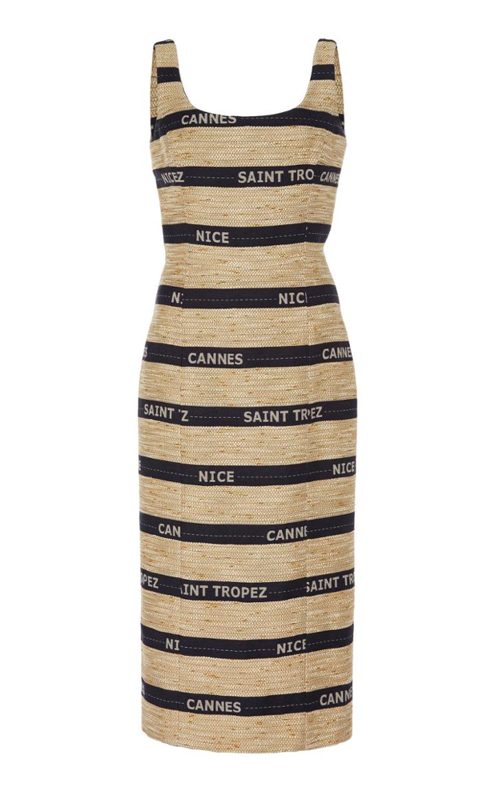 Christian Siriano Raffia Getaway Dress