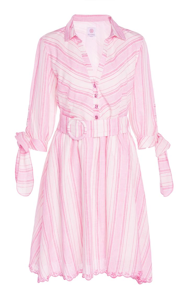 Gl Hrgel Striped Belted Mini Dress