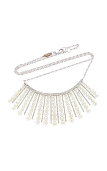Mindi Mond Diamond Pearl Spoke Necklace
