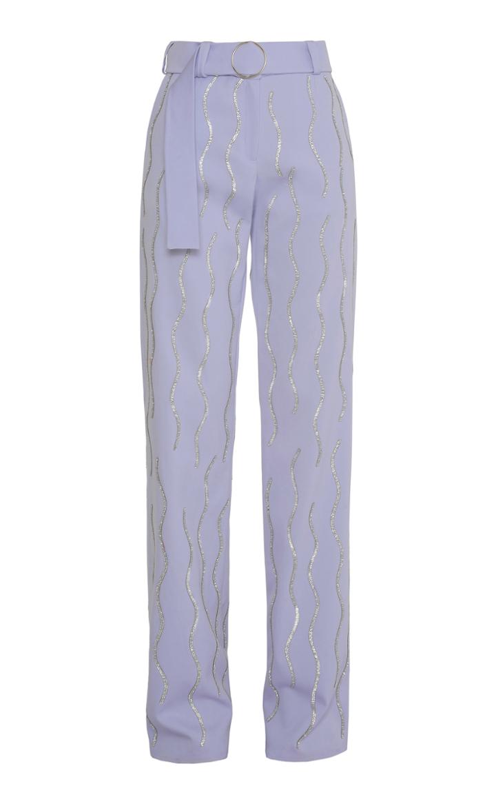 Lado Bokuchava Belted Cotton Sparkling Ribbon Pants
