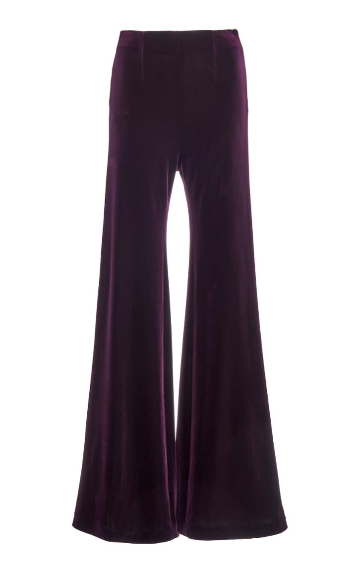 Moda Operandi Galvan Winter Sun Velvet Wide-leg Trousers