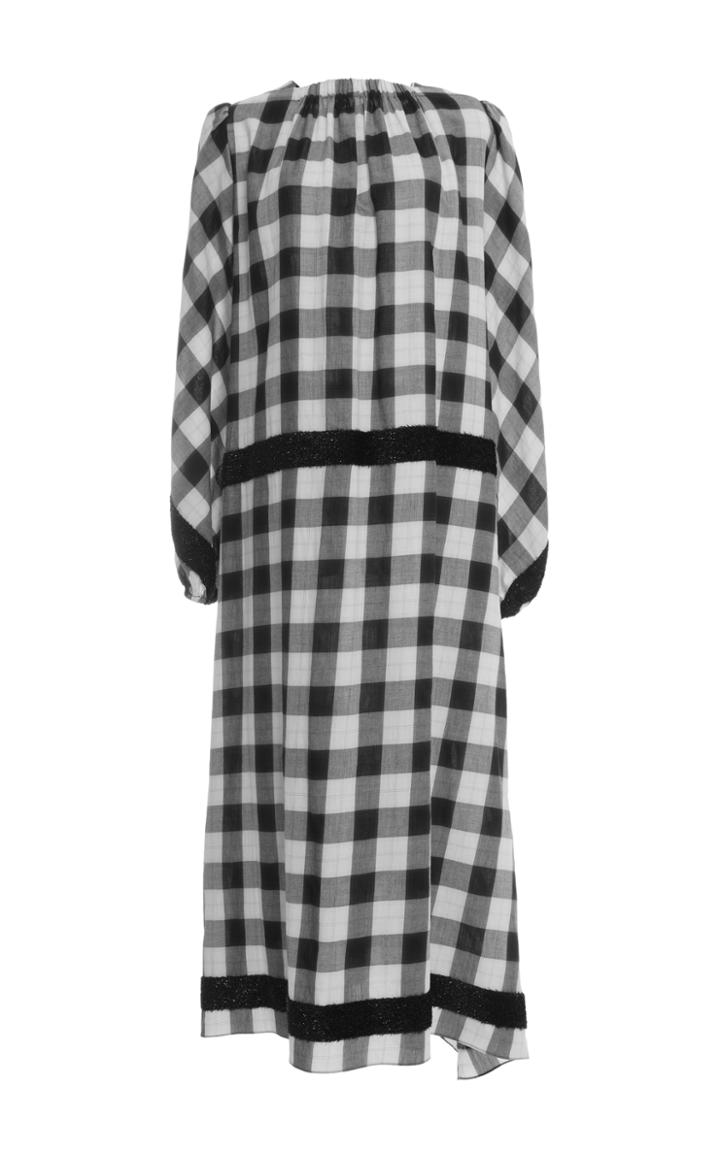 Tibi Gingham Midi Dress