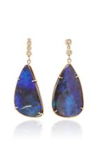 Jill Hoffmeister One-of-a-kind 14k Gold, Diamond And Opal Earrings