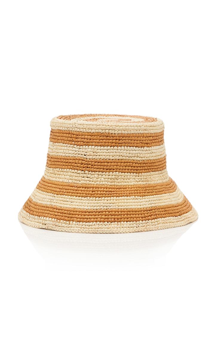 Sensi Studio Exclusive Striped Straw Bucket Hat