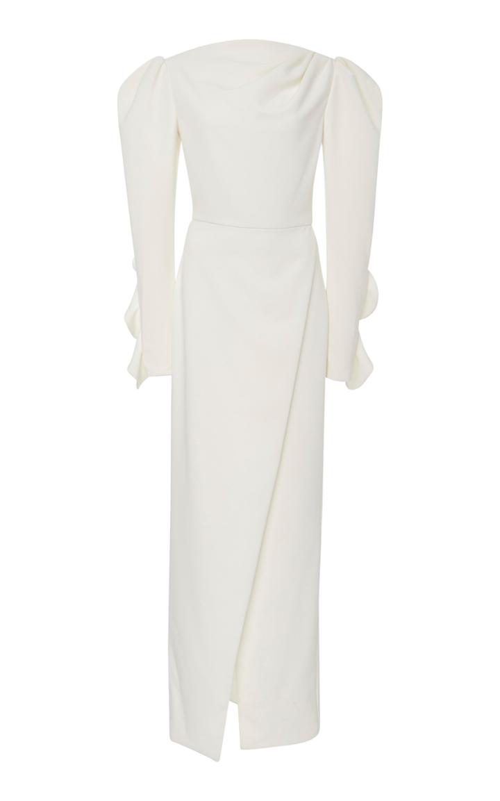 Christian Siriano Gathered Sleeve Gown