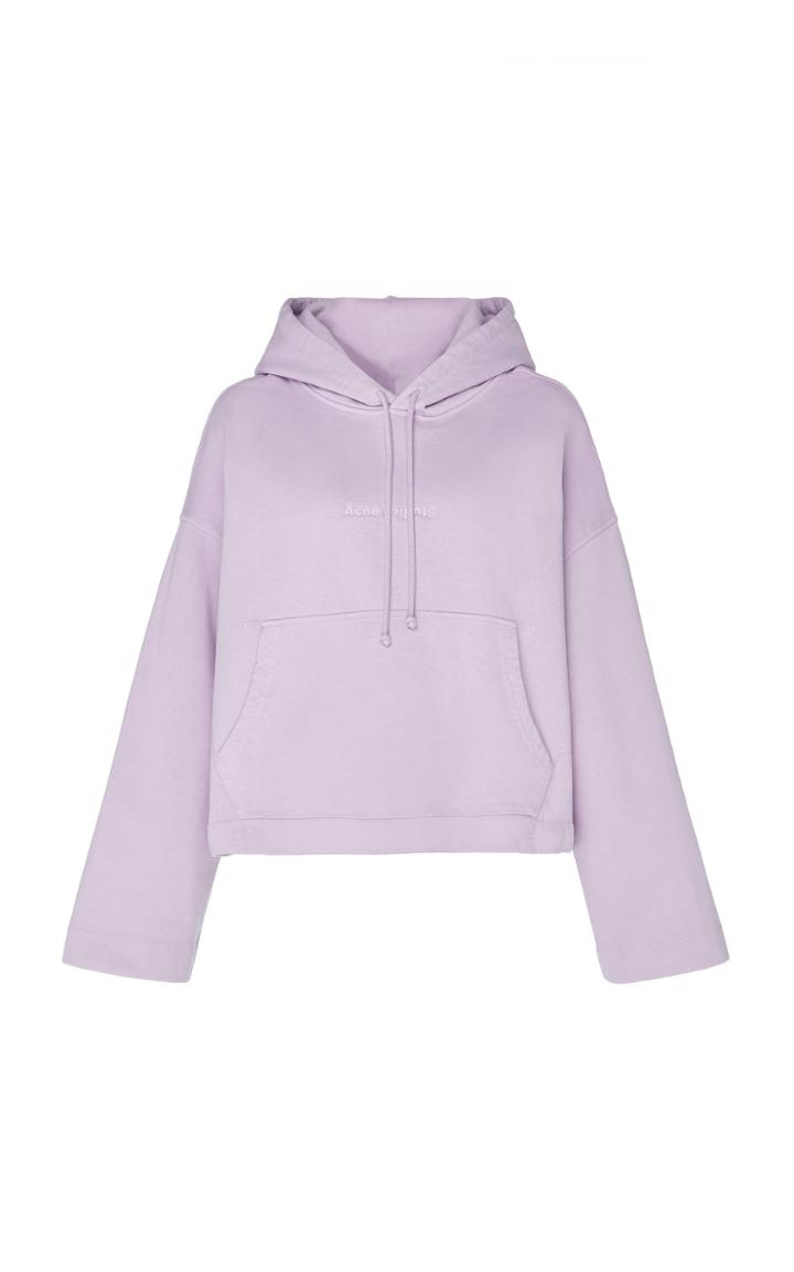 Acne Studios Joghy Logo-embossed Cotton-jersey Hooded Sweatshirt