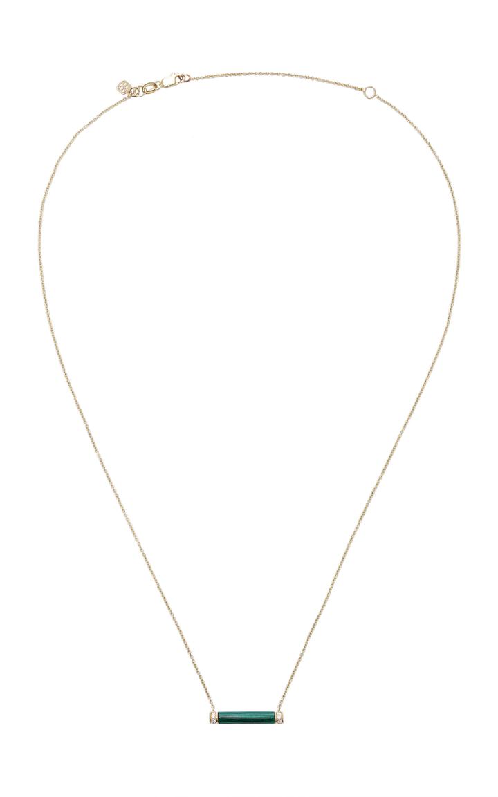 Sydney Evan Malachite Bar Necklace