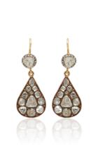Renee Lewis 18k White Gold And Diamond Drop Earrings