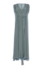 Moda Operandi Petar Petrov Ajah Belted Cape-effect Silk Dress Size: 34