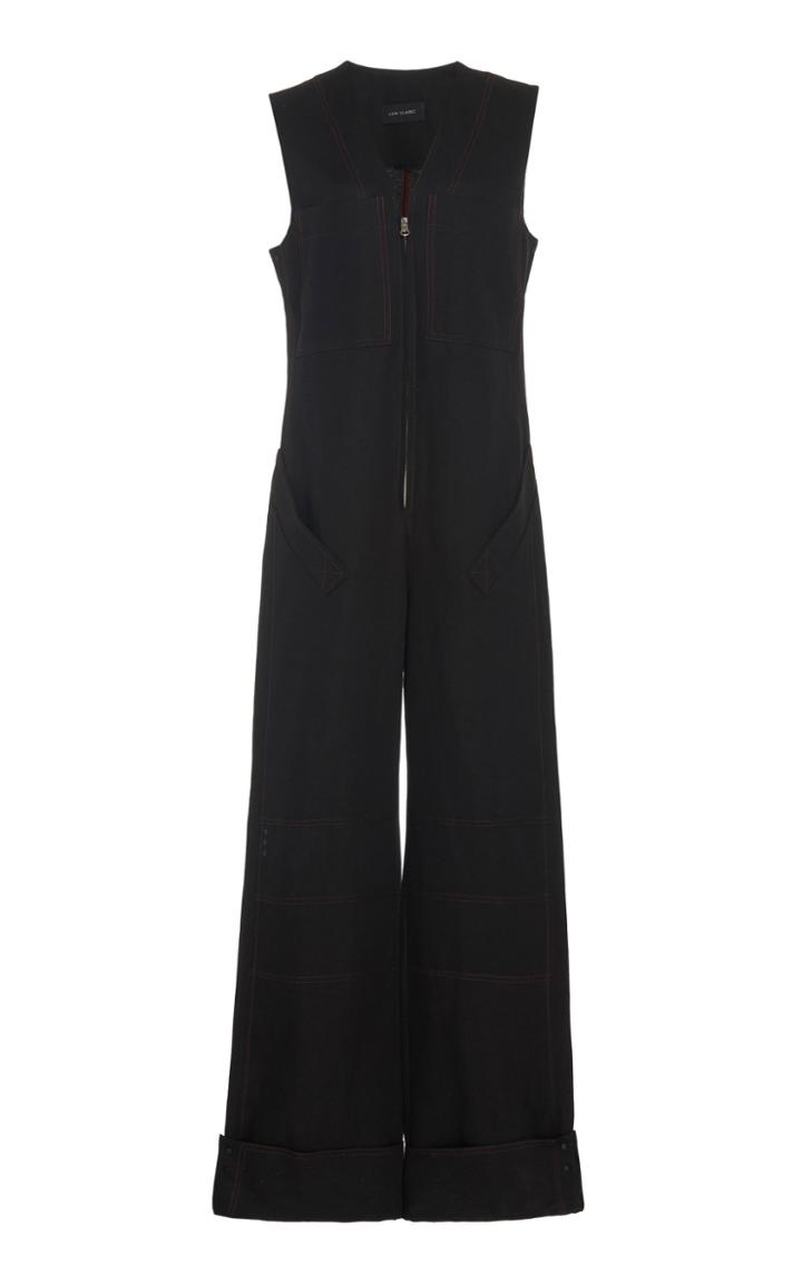 Moda Operandi Low Classic Stitch V-neck Jumpsuit Size: S