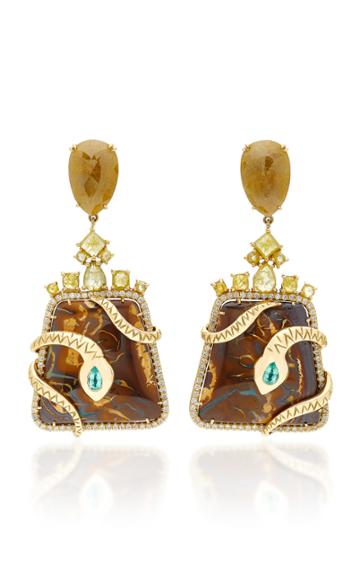 Nina Runsdorf Yahwah Opal Snake Earrings