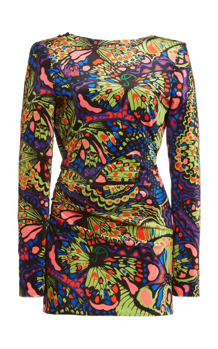 Moda Operandi Dundas Butterfly Velvet Short Dress