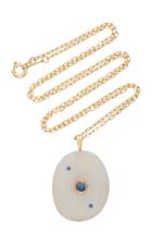 Cvc Stones M'o Exclusive: 18k Gold Beach Stone And Sapphire Mist Necklace