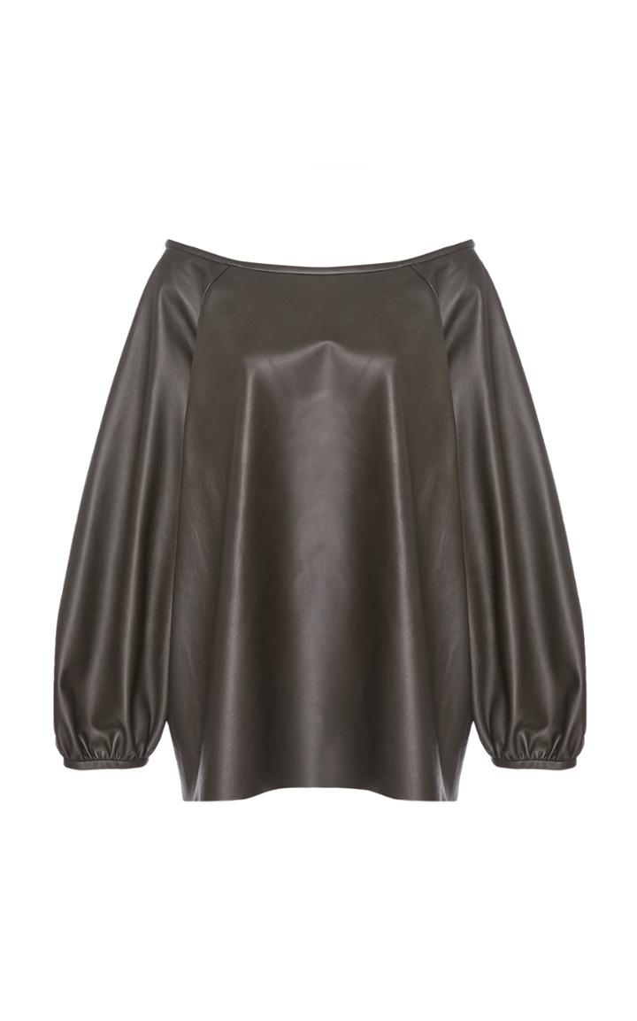 Martin Grant Balloon Sleeve Lambskin Top