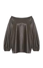 Martin Grant Balloon Sleeve Lambskin Top